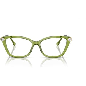 Swarovski Womens Sk2011 Cat Eye Prescription Eyewear FramesTransparent GreenDemo Lens