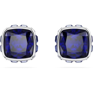 Swarovski Birthstone stud earrings Square cut September Blue Rhodium FinishedSwarovski Birthstone stud earrings Square cut September Blue Rhodium Finished