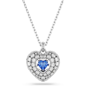 Swarovski Hyperbola pendant Heart Blue Rhodium FinishedSwarovski Hyperbola pendant Heart Blue Rhodium Finished