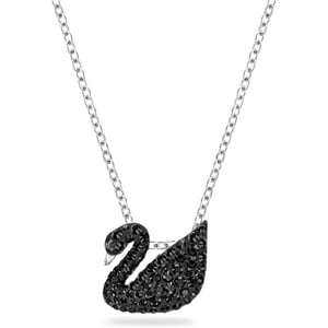 SWAROVSKI Iconic Swan Crystal Necklace Jewelry CollectionBlack Crystals Necklace