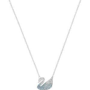 SWAROVSKI Iconic Swan Crystal Necklace Jewelry CollectionBlueClear Crystals Necklace