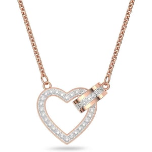 SWAROVSKI Lovely Bracelet amp Necklace Jewelry Collection Clear CrystalsNecklace  Rose Gold Tone Finish