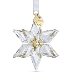 Swarovski Annual Edition 2023 Festive Ornament Gold Tone Swarovski Crystals with GoldTone Finished Metal Part of the Swarovski Annual Edition Collection2023 Annual Editions 2023 Annual Edition  3d Ornament