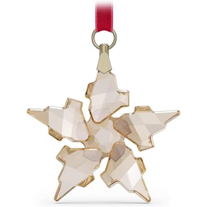 Swarovski Annual Edition 2023 Festive Ornament Gold Tone Swarovski Crystals with GoldTone Finished Metal Part of the Swarovski Annual Edition Collection2021 Annual Editions 2021 Annual Editions  Festive