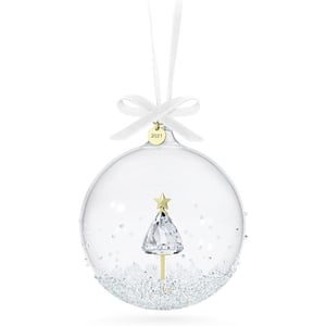 Swarovski Annual Edition 2023 Festive Ornament Gold Tone Swarovski Crystals with GoldTone Finished Metal Part of the Swarovski Annual Edition Collection2021 Annual Editions 2021 Ball Ornament