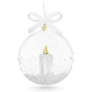 Swarovski Annual Edition 2023 Festive Ornament Gold Tone Swarovski Crystals with GoldTone Finished Metal Part of the Swarovski Annual Edition Collection2023 Annual Editions 2023 Annual Edition  Ball Ornament