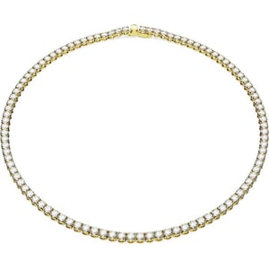 Swarovski Matrix Tennis NecklaceNEW Gold Tone