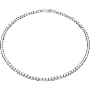 Swarovski Matrix Tennis NecklaceSilver Tone