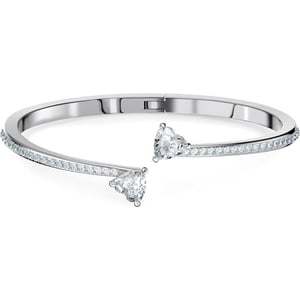 Swarovski Soul Heart Bangle Bracelet Collection Rhodium Finish Clear CrystalsMedium