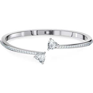 Swarovski Soul Heart Bangle Bracelet Collection Rhodium Finish Clear CrystalsSmall