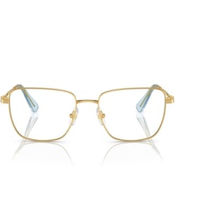 Swarovski Womens Sk1003 Square Prescription Eyewear FramesGoldBlueDemo Lens