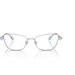 Swarovski Womens Sk1006 Square Prescription Eyewear FramesSilverBlueDemo Lens