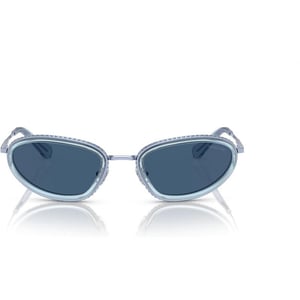 Swarovski Womens Sk7004 Oval SunglassesLight BlueDark Blue