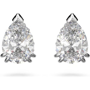 SWAROVSKI Millenia Crystal Jewelry Collection Clear Trilliant amp Pear Cut Crystals Rhodium Tone FinishStud Earrings  Pear Cut Crystals