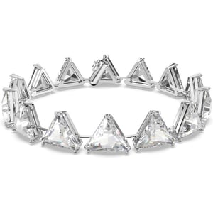 SWAROVSKI Ortyx Earrings and Bracelet Crystal Jewelry Collection Clear Crystals Rhodium FinishTriangle Cut Crystal Bracelet