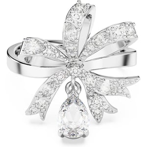 SWAROVSKI Volta cocktail ring Bow Small White Rhodium FinishUS 5EU 50