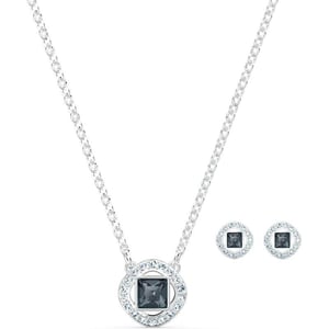 Swarovski Crystal Jewelry Set Collection featuring Necklaces and EarringsAngelic Square Crystal Set