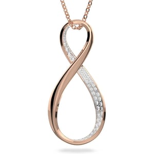 Swarovski Exist Crystal Earring and Necklace Jewelry Collection Clear CrystalsInfinity Pendant Necklace  Rose Gold Tone Finish