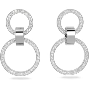 Swarovski Hollow Collection Hoop EarringsWhite  Rhodium Finish