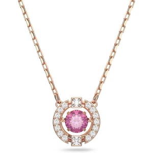 Swarovski Sparking Dance Crystal Jewelry Collection Gold Tone amp Rose Gold Tone FinishPendant Necklace  Pink Crystals