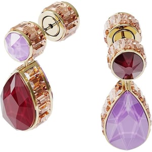 SWAROVSKI Orbita Single Pierced EarringAsymmetrica Ruby Red