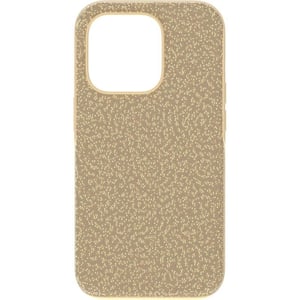 SWAROVSKI High Phone Case for iPhone 14 with Green Crystals in Ombre Effect Part of The High CollectioniPhone 14 Pro Gold Tone Crystals