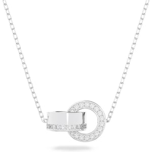 SWAROVSKI Hollow Collection Interloocking Loop Pendant NecklaceRhodium