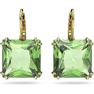 SWAROVSKI Millenia Earring and Necklace Crystal Jewelry Collection Gold Tone Finish Green CrystalsStud Earrings