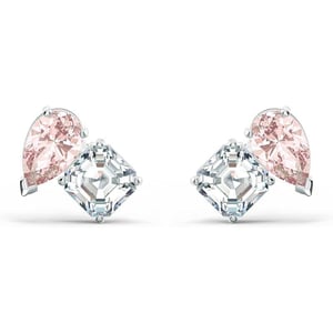 Swarovski Attract Soul Jewelry Collection Pink Crystals Clear CrystalsStud Earrings  PinkClear Crystals