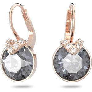 Swarovski Bella Crystal Earrings CollectionEarrings  Gray Rose Gold Finish