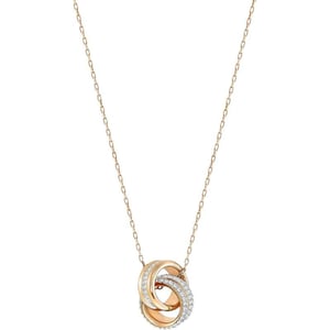 Swarovski Further Crystal Jewelry Collection Blue Crystals Clear CrystalsNecklace  Rose Gold Tone Clear Crystals