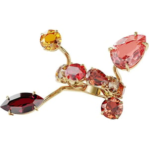 Swarovski Gema Ring Jewelry Collection Gold Tone Finish Golden Yellow amp Rose Tone CrystalsUS 5EU 50