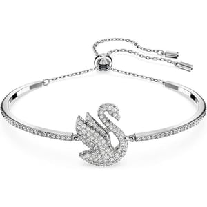 Swarovski Iconic Swan Crystal Necklace Earrings Bracelet Jewelry Collection Clear Crystals on a Rhodium Tone FinishBracelet