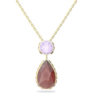 Swarovski Orbita necklace Drop cut crystalGreen Lilac and Topaz