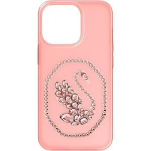 Swarovski Signum Smartphone Case for iPhone 13 Pink with Swarovski Swan Motif and Pink Swarovski Crystals Part of the Swarovski Signum CollectioniPhone 13 Pink Crystals