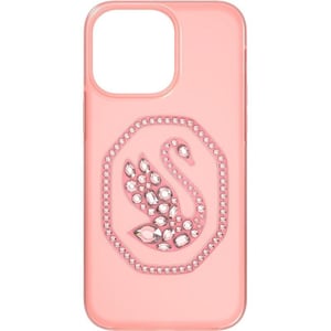 Swarovski Signum Smartphone Case for iPhone 13 Pink with Swarovski Swan Motif and Pink Swarovski Crystals Part of the Swarovski Signum CollectioniPhone 14 Pro Max Pink