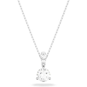 Swarovski Solitaire Crystal Necklace and Earrings Jewelry CollectionNecklace Rhodium Tone Finish