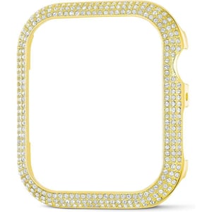 Swarovski Sparkling Case Compatible with Apple Watch Silver Tone 41 mm40 mm GoldTone Finish