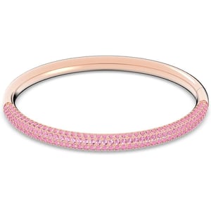 Swarovski Stone Bangle Bracelet Collection Clear Crystals Pink CrystalsRose Gold Tone Finish Medium