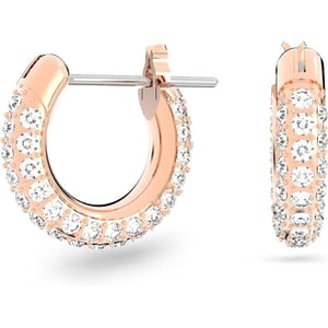 Swarovski Stone Crystal Pierced Hoop Earring Jewelry CollectionRose Gold Tone Finish