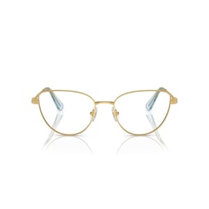 Swarovski Womens Sk1007 Cat Eye Prescription Eyewear FramesGoldBlueDemo Lens