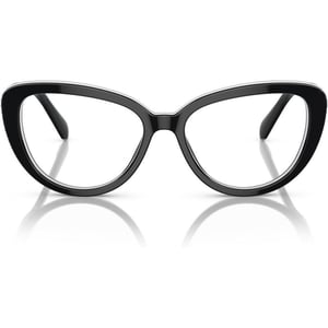 Swarovski Womens Sk2014 Cat Eye Prescription Eyewear FramesBlackWhiteDemo Lens