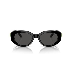 Swarovski Womens Sk6002 Oval SunglassesBlackDark Grey