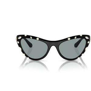 Swarovski Womens Sk6007 Cat Eye SunglassesMatte BlackDark Grey