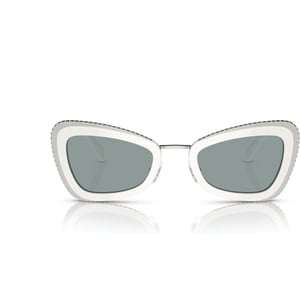 Swarovski Womens Sk6012 Butterfly SunglassesWhiteGreyDark Grey