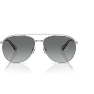 Swarovski Womens Sk7005 Aviator SunglassesSilverGradient Grey