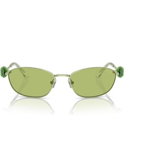 Swarovski Womens Sk7010 Oval SunglassesGreenLight Green Mirrored Silver