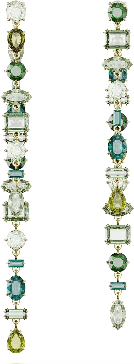 SWAROVSKI Gema drop Brass earringsGreen