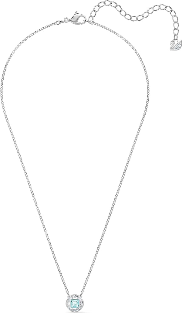 SWAROVSKI Angelic Square Collection NecklaceAqua Blue