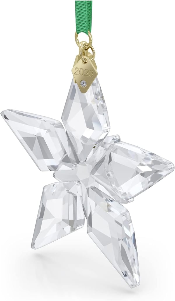 Swarovski Annual Edition 2023 Festive Ornament Gold Tone Swarovski Crystals with GoldTone Finished Metal Part of the Swarovski Annual Edition Collection2023 Annual Editions 2023 Annual Edition Ornament